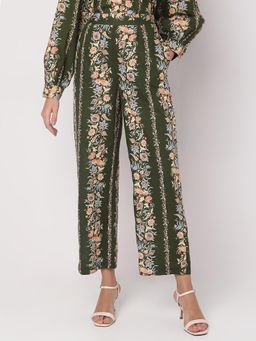 VERO MODA - Olive Green Floral Pant