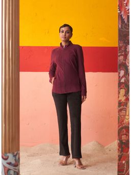 Lakshita - Maroon High-Neck Jacket For Women