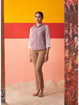 Lakshita - Lavender High-Neck Sleeveless Jacket For Women