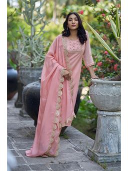 HOUSE OF MIRA - Noor Embroidered Kurta Palazzo and Dupatta (Set of 3)