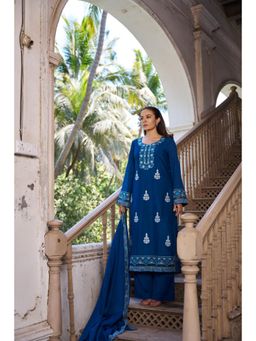 HOUSE OF MIRA - Qurbat Embroidered Kurta Palazzo and Dupatta (Set of 3)