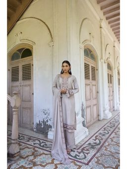 HOUSE OF MIRA - Qurbat Embroidered Kurta Palazzo and Dupatta (Set of 3)