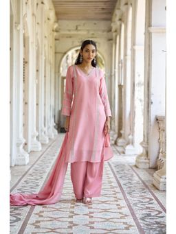 HOUSE OF MIRA - Aabh Embroidered Kurta Palazzo and Dupatta (Set of 3)