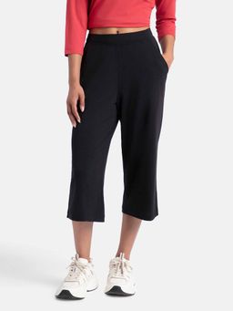 Jockey - A150 Women Super Combed Cotton Rich Elastane Culottes - Black