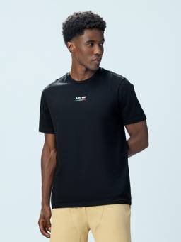LOTTO - Men's Italian Flag Black T-Shirt