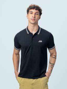 LOTTO - Men's League Black Polo T-shirt