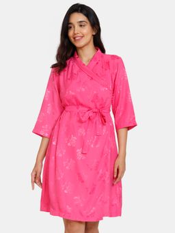 Zivame - Floral Vows Woven Robes - Tea Rose