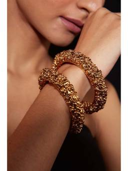 VIVINIA By Vidhi Mehra - Women Isvaraah Gold Plated Pair Of Bangles