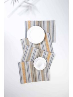 Freedom Tree - Golden Strands Multi-Colored Cotton Table Mat (Pack of 4)