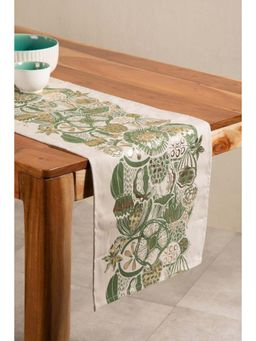Freedom Tree - Koza Foil Cotton Gold And Green Table Runner