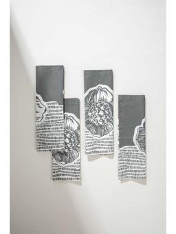 Freedom Tree - Kuru Pure Cotton Charcoal Dinner Napkin (Pack of 4)