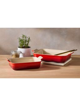 Le Creuset - Cherry Red Rectangular Dish (Set Of 2) Gift Set