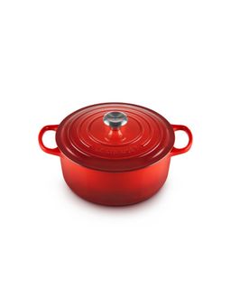 Le Creuset - Signature Round Casserole/Oven 28Cm Cerise Ss Knob