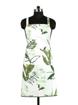 House This - 1 Vanam Apron In Green Colour With Cotton