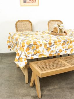 House This - 1 Himalayan Poppies Table Cover In Yellow Colour With Cotton