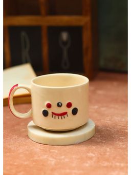 WEAVING HOMES - Quirky Face Mug With White Color
