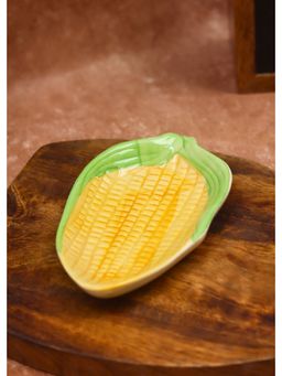 WEAVING HOMES - Corn Platter With Yellow & Green Color