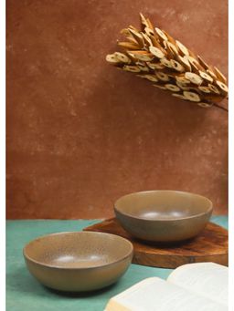 WEAVING HOMES - Woody Brown Curry Bowl With Brown Color