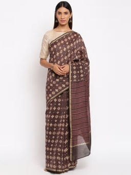 Fabindia - Cotton Silk Hand Block Printed Sari