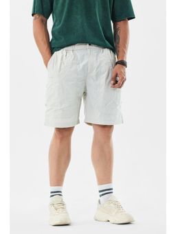 Snitch - Men Off White Solid Shorts