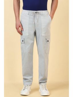 Allen Solly - Men Grey Solid Casual Trouser