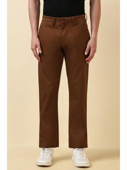 Allen Solly - Men Brown Solid Casual Trouser