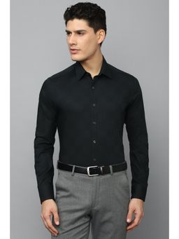 Louis Philippe - Men Black Slim Fit Check Full Sleeves Formal Shirt