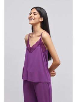 NeceSera - Dreamy Purple Lace Tank Top