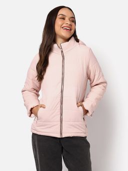Campus Sutra - Womens Solid Jacket Pink