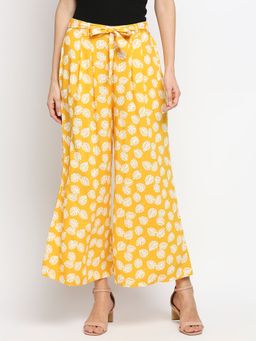 Spykar - Yellow Viscose Culottes for Women