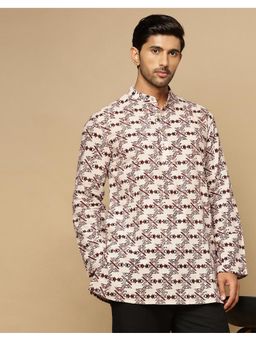 Fabindia - Beige Cotton Bagh Printed Short Kurta