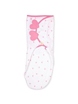 NINTARA BABY - Wake Me Not Swaddle Wrap Cotton Ultra-Soft Newborn Safe Velcro - Pink