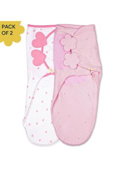 NINTARA BABY - Wake Me Not Swaddle Wrap Cotton Ultra-Soft Newborn Safe Velcro - Pack of 2