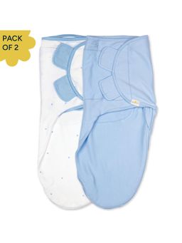NINTARA BABY - Wake Me Not Swaddle Wrap Cotton Ultra-Soft Newborn Safe Velcro - Pack of 2