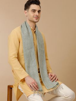 Linen Club - Printed Unisex Linen Stole - Green