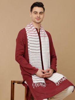 Linen Club - Stripes Unisex Linen Stole - Multi-Color