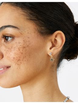 Accessorize London - Women's grey Celestial Star Drop Earring