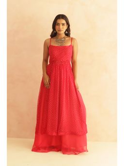 DEASHA INDIA - Mishka Pink Bandhani Kurta with Palazzo