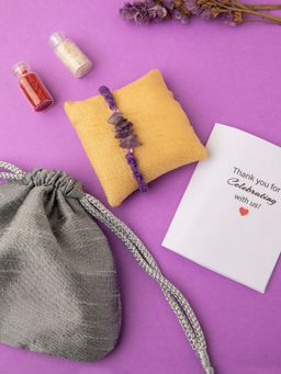 Deebaco - Amethyest Healing Stone Rakhi