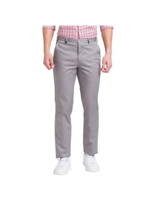 Buy Park Avenue Super Slim Fit Solid Grey Trouser Online