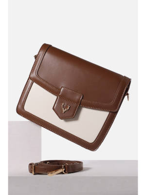 Buy Allen Solly Women Brown Casual Sling Bag Online