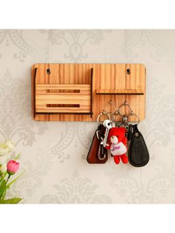 eCraftIndia - Multiutility 5 Hooks Wooden Keyholder