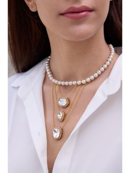 Joules By Radhika - Zelina Pearl Stone Studded Necklace