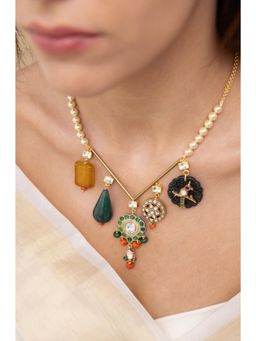 Joules By Radhika - Iravya Multi-Color Charm Pendant Necklace