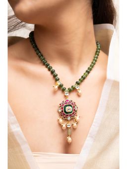 Joules By Radhika - Kalira Multi-Color Kundan Pearl Necklace
