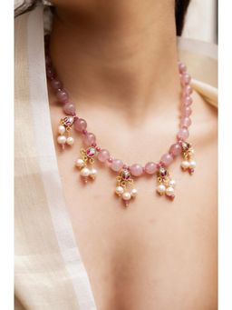 Joules By Radhika - Varuni Pastel Pink Pearl Necklace