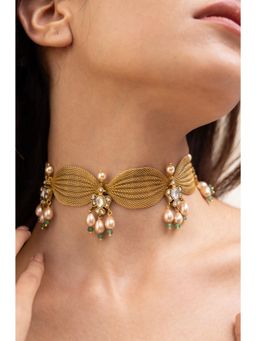 Joules By Radhika - Sanjita Kundan Choker Necklace