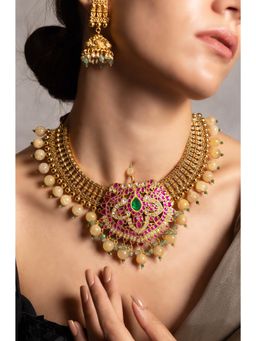 Joules By Radhika - Harvi Multi-Color Kundan Necklace Set
