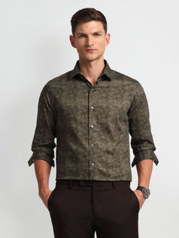 Arrow Newyork - Men Brown Manhattan Slim Cotton Shirt