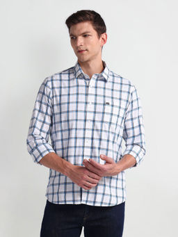 Arrow Sports - Men Blue Long Sleeve Slim Fit Shirt